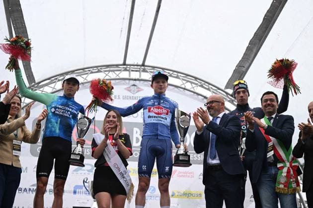 07-10-2024 Coppa Bernocchi; 2024, Alpecin - Deceuninck; 2024, Decathlon - Ag2r La Mondiale; 2024, Red Bull - Bora - Hansgrohe; Van Tricht, Stan; Baudin, Alex; Adria Oliveras, Roger; Legnano; 