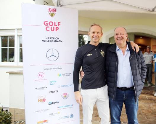 07.10.24 VfB Stuttgart Golf Cup 2024 Deutschland, Marhördt, 07.10.2024, Fussball, Bundesliga, VfB Stuttgart Golf Cup 2024: v.l. Rouven Kasper, Peter Noller.