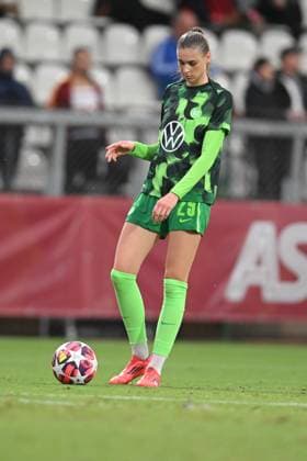 Jule Brand of VfL Wolfsburg Womenduring the Women Champion League Rome vs Wolfsburg 08 October 2024 at the Tre Fontane Stadium in Rome  Copyright: xMassimilianoxCervera IPAxSportx x xx IPA_50438374 IPA_Agency_IPA50438374