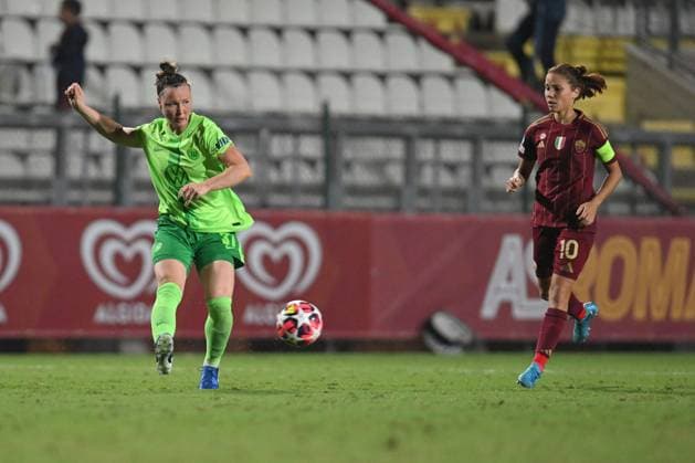 CALCIO - Champions League Women - Roma Women vs Wolfsburg Marina Hegering of VfL Wolfsburg Women during the Women Champion League Rome vs Wolfsburg 08 October 2024 at the Tre Fontane Stadium in Rome Rome Italy  Copyright: xIPAxSport ABACAx