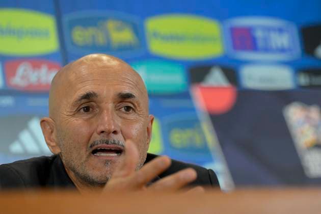 Italy s head coach Luciano Spalletti during a press conference, PK, Pressekonferenz ahead of Nations League match between Italy and Belgium at the Rome s Olympic stadium, Italy - Wednesday, October 09, 2024. - Soccer.  Copyright: xFabrizioxCorradetti LaPressex