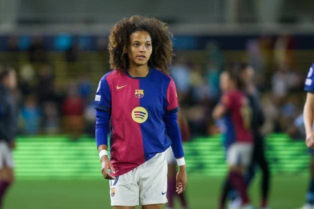 Manchester, England, October 9th 2024: Vicky Lopez (19 FC Barcelona, Barca looks dejected during the UEFA Womens Champions League game between Manchester City and Barcelona at Joie Stadium in Manchester, England (Alexander Canillas SPP) Copyright: xAlexanderxCanillas SPPx spp-en-AlCa-9U2A0753