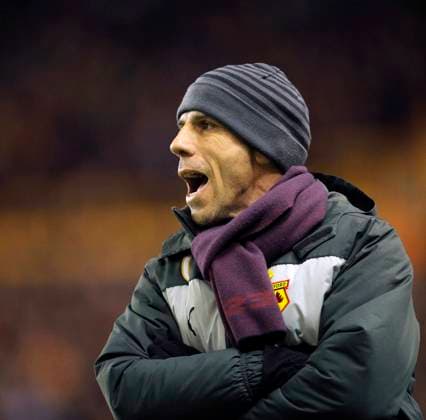 Soccer 2013: Wolverhampton Wanderers v Watford MAR 01 March 1, 2013 - Wolverhampton, United Kingdom - Watford manager Gianfranco Zola - Football Npower Championship - Wolverhampton Wanderers v Watford 1 3 2013 - Molineux - Wolverhampton - Picture Malcolm Couzens Sportimage Wolverhampton United Kingdom EDITORIAL USE ONLY Copyright: xx ZUMA-20130301_zaf_si1_033.jpg Sportimagex csmphoto726430