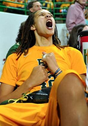 NCAA, College League, USA Women s Basketball 2013: Baylor vs Kansas State MAR 04 March 4, 2013 - Waco, TX, United States of America - March 04, 2013..Baylor guard Brittney Griner 42 reacts while watching season highlight at the conclusion of NCAA Women s Basketball game at Ferrell Center in Waco, TX. Baylor defeat Kansas State 90-68. Waco TX United States of America EDITORIAL USE ONLY Copyright: xx ZUMA-20130304_zaf_c04_133.jpg MohammadxKhursheedx csmphoto727299
