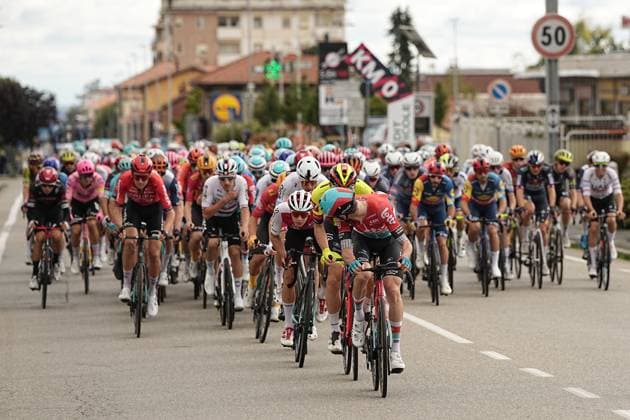 Radsport, GranPiemonte The pack rides during the 108th edition of the Gran Piemonte 2024 a 182 km one day race from Valdengo to Borgomanero on October 10, 2024, Italy.  Copyright: xMarcoxAlpozzi LaPressex
