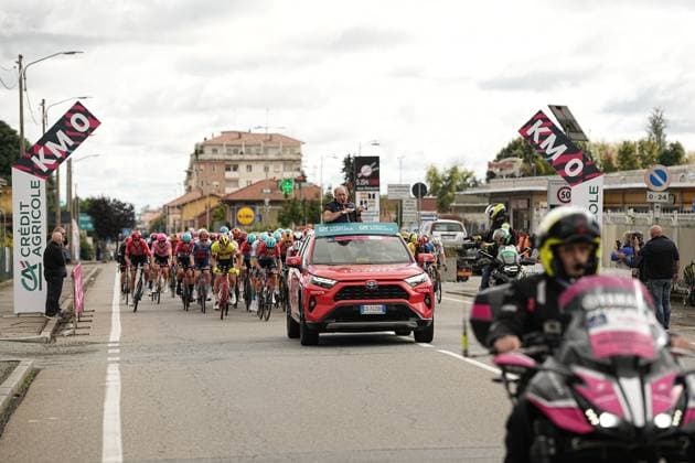 Radsport, GranPiemonte The pack rides during the 108th edition of the Gran Piemonte 2024 a 182 km one day race from Valdengo to Borgomanero on October 10, 2024, Italy.  Copyright: xMarcoxAlpozzi LaPressex