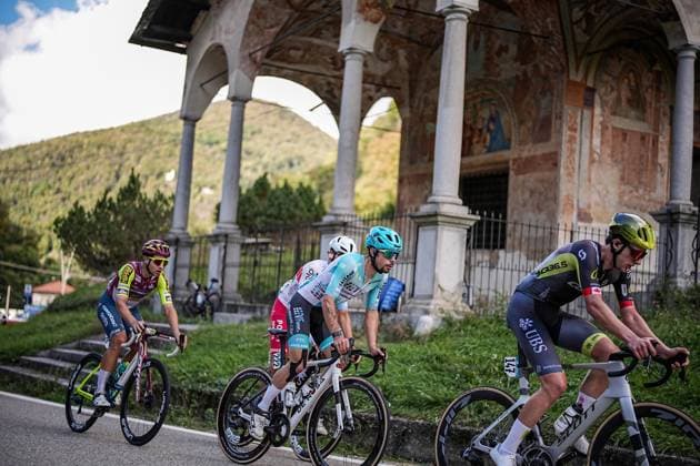 the group during the 108th edition of the Gran Piemonte 2024 a 182 km one day race from Valdengo to Borgomanero on October 10, 2024, Italy.  Copyright: xMarcoxAlpozzi MarcoxAlpozzi,xMarx