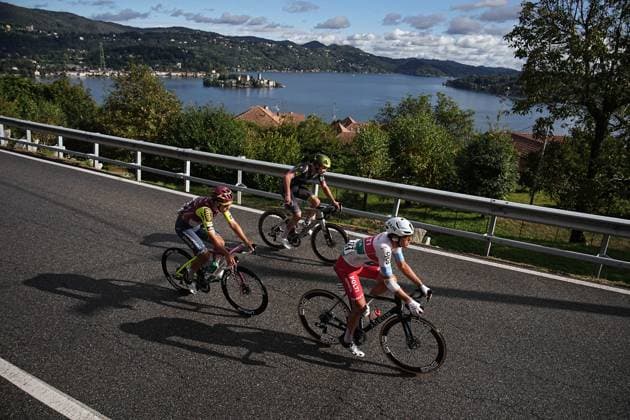 the group during the 108th edition of the Gran Piemonte 2024 a 182 km one day race from Valdengo to Borgomanero on October 10, 2024, Italy.  Copyright: xMarcoxAlpozzi MarcoxAlpozzi;xMarx
