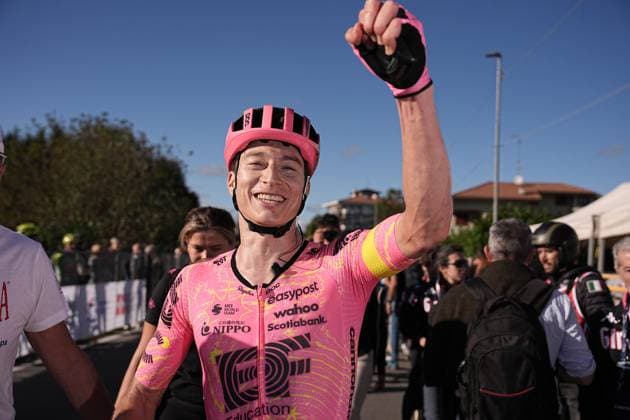POWLESS Neilson -EF EDUCATION - EASYPOST winner of the 108th edition of the Gran Piemonte 2024 a 182 km one day race from Valdengo to Borgomanero on October 10, 2024, Italy.  Copyright: xMarcoxAlpozzi LaPressex