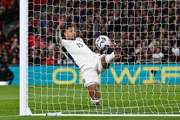 England v Greece UEFA Nations League 10 10 2024. Group 2 Levi Colwill (15) of England clears the ball off the line during the UEFA Nations League match between England and Greece at Wembley Stadium, London, England on 10 October 2024. London Wembley Stadium Greater London England Editorial use only , Copyright: xGrahamxHuntx PSI-20580-0063
