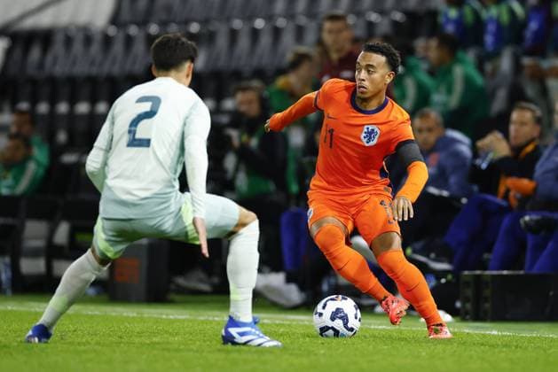 ALMELO, 10-10-2024 , Asito Stadium, football, Friendly, season 2024 2025, during the match Netherlands U21, U 21 - Mexico U21, Netherlands U21 - Mexico U21  x26442195x Copyright: