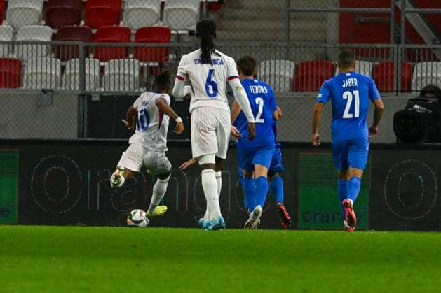 Christopher Nkunku (France) scores a goal during the UEFA Nations League match between Israel vs. France on 10th October 2024 at the Bozsik Arena stadium in Budapest, Hungary  Copyright: xVincenzoxOrlando IPAxSportx xipax xx IPA_50504259 IPA_Agency_IPA50504259