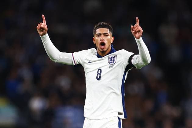 England v Greece 10 October 2024, London - UEFA Nations League - England v Greece - Jude Bellingham of England - Photo: Jacques Feeney Offside. London UK Copyright: xJacquesxFeeneyx xOffsidexOffside