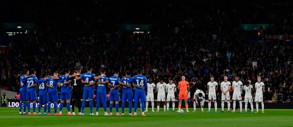 England v Greece, London, UK - 10 Oct 2024 A minute silence is held following the death of George Baldock during the UEFA Nations League match between England and Greece on 10th October 2024 at Wembley Stadium, London London Wembley Stadium London GBR Copyright: xFrankiexOKeeffe PPAUKx PPA-141838