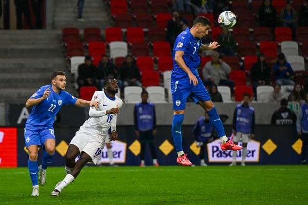 Matan Baltaxa (Israel) overhead kick the ball during the UEFA Nations League match between Israel vs. France on 10th October 2024 at the Bozsik Arena stadium in Budapest, Hungary  Copyright: xVincenzoxOrlando IPAxSportx xipax xx IPA_50509480 IPA_Agency_IPA50509480