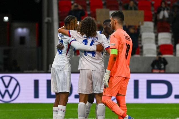 CALCIO - UEFA Nations League - Israel vs France Happiness of Christopher Nkunku (France) during the UEFA Nations League match between Israel vs. France on 10th October 2024 at the Bozsik Arena stadium in Budapest, Hungary Budapest Hungary  Copyright: xIPAxSport ABACAx
