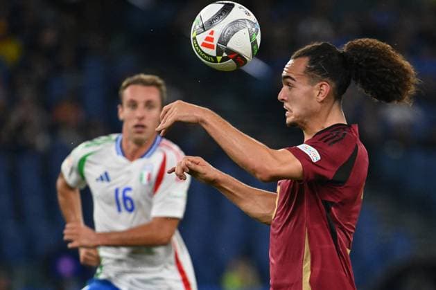 CALCIO - UEFA Nations League - Italy vs Belgium Arthur Theate (BEL) in action during the UEFA National League Matchday 3 match between Italy and Belgium at the Olympic Stadium on October 10, 2024 in Rome, Italy. Rome Italy  Copyright: xIPAxSport ABACAx