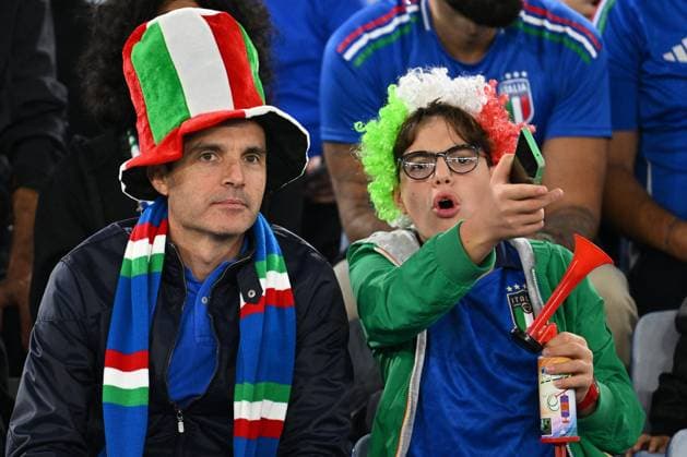 Italy v Belgium - UEFA Nations League 2024 25 League A Group A2 Supporters of Italy during the UEFA National League Matchday 3 match between Italy and Belgium at the Olympic Stadium in Rome, Italy, on October 10, 2024. Rome Italy Italy  Copyright: xDomenicoxCippitellix originalFilename:cippitelli-italybel241010_npeZJ.jpg
