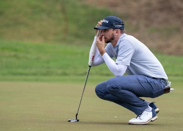 October 11, 2024, Macao, Macao Sar, China: USAÃ¢â‚¬â ¢s John Catlin in 5th place following the Round 2 of the Macao Open Golf 2024 at Macao Golf and Country Club, Macao, China, on 11 October 2024. Macao China - ZUMAr144 20241011_zap_r144_014 Copyright: xJaynexRussellx