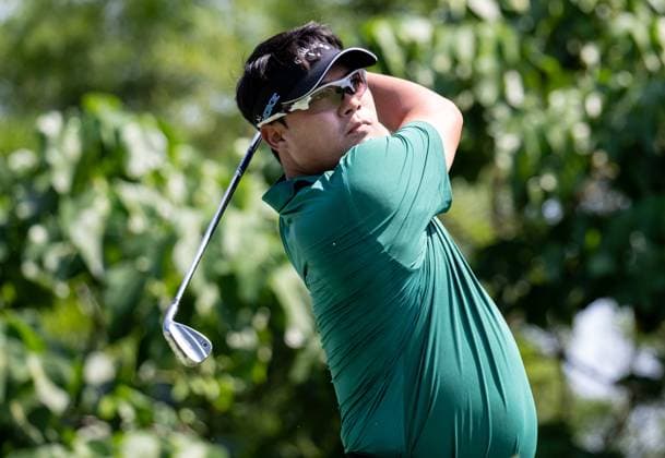 October 12, 2024, Macao, Macao Sar, China: Korean player Seungtaek Lee during the 3rd Round of the Macao Open Golf 2024 at Macao Golf and Country Club, Macao, China, on 12 October 2024. Macao China - ZUMAr144 20241012_zap_r144_080 Copyright: xJaynexRussellx