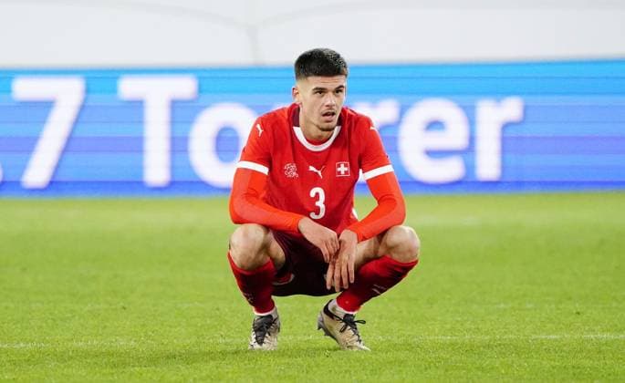 11.10.2024 Luzern Schweiz. Fussball Herren Saison 2024 2025 U21, U 21 Laenderspiel Schweiz-Finnland 1:1 Bild : Albian Hajdari (SUI) Aktion Einzelbild