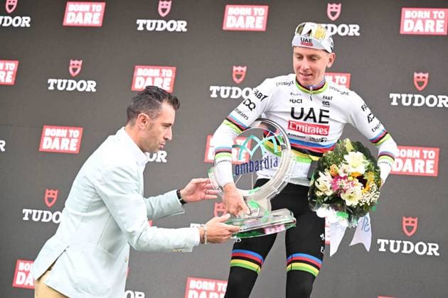 12-10-2024 Giro Di Lombardia; 2024, Uae Team Emirates; Pogacar, Tadej; Nibali, Vincenzo; Como; 