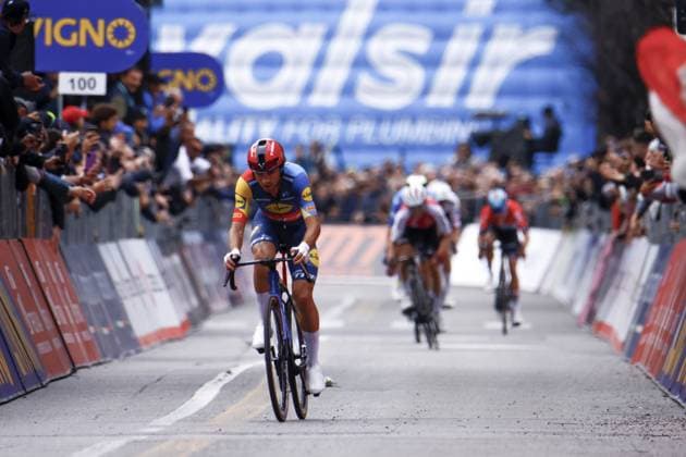October 12, 2024, Bergamo, Milan, Italy: Il Lombardia 2024 - 118th Edition- Bergamo- Como, 252 km- Italy- 12-10-2024 during Giro di Lombardia, Street Cycling race in Bergamo, Italy, October 12 2024 CICLISMO - Ciclismo Su Strada - Giro di Lombardia  - ZUMAs349 20241012_zsa_s349_103 Copyright: xStefanoxCavasino IpaxSportx xIpax