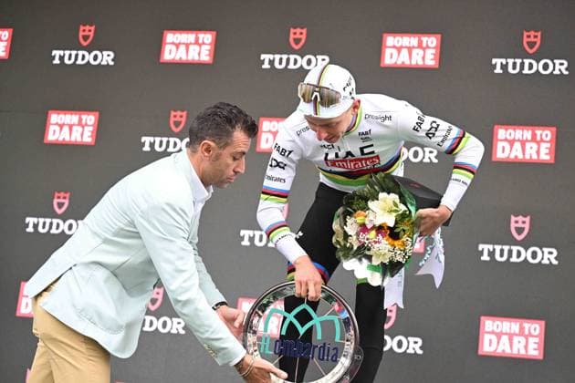12-10-2024 Giro Di Lombardia; 2024, Uae Team Emirates; Pogacar, Tadej; Nibali, Vincenzo; Como; 