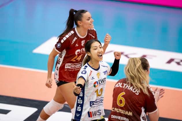 1. Volleyball Bundesliga Frauen: Schwarz-Weiss Erfurt vs. SC Potsdam; Erfurt; 12.10.2024 Yurika Bamba ( 10; SC Potsdam) 1. Volleyball Bundesliga Frauen: Schwarz-Weiss Erfurt vs. SC Potsdam; Riethsporthalle Erfurt; 12.10.2024 Copyright: xBEAUTIFULxSPORTS Duehringx