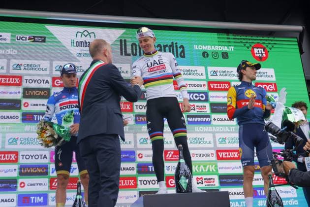 CICLISMO - Ciclismo Su Strada - Giro di Lombardia Il Lombardia 2024 - 118th Edition- Bergamo- Como, 252 km- Italy- 12-10-2024 during Giro di Lombardia, Street Cycling race in Bergamo, Italy, October 12 2024 Bergamo Italy  Copyright: xIPAxSport ABACAx