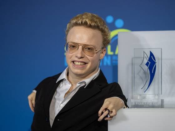Josia TOPF, Para - Schwimmer, bei der Veranstaltung Bayerischer Sportpreis 2024 , 12.10.2024, in Muenchen, Deutschland, . Quelle Copyright Credit : Oryk HAIST