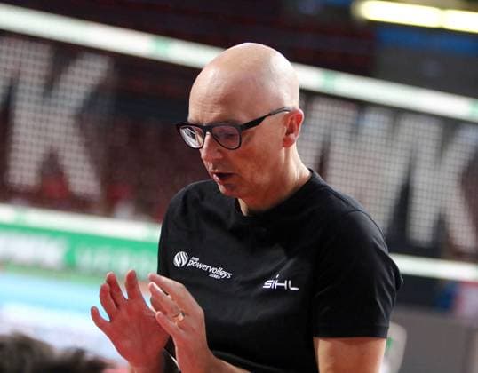 headcoach Christophe ACHTEN (Dueren), He-Volleyballl, Bundesliga 2024 25 WWK Volleys Herrsching vs SWD powervolleys Dueren, 12.10.24, Muenchen, BMW Park, Copyright: WolfgangxFehrmann