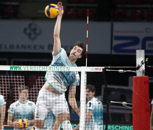 Matthew NEAVES (Dueren), He-Volleyballl, Bundesliga 2024 25 WWK Volleys Herrsching vs SWD powervolleys Dueren, 12.10.24, Muenchen, BMW Park, Copyright: WolfgangxFehrmann
