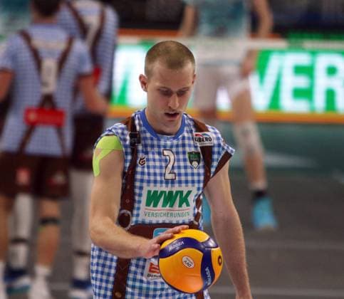 Daniel GRUVAEUS (Herrsching), He-Volleyballl, Bundesliga 2024 25 WWK Volleys Herrsching vs SWD powervolleys Dueren, 12.10.24, Muenchen, BMW Park, Copyright: WolfgangxFehrmann