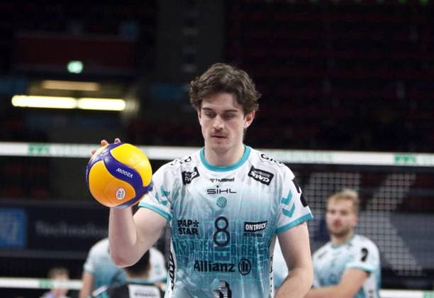 Robin BAGHADY (Dueren), He-Volleyballl, Bundesliga 2024 25 WWK Volleys Herrsching vs SWD powervolleys Dueren, 12.10.24, Muenchen, BMW Park, Copyright: WolfgangxFehrmann