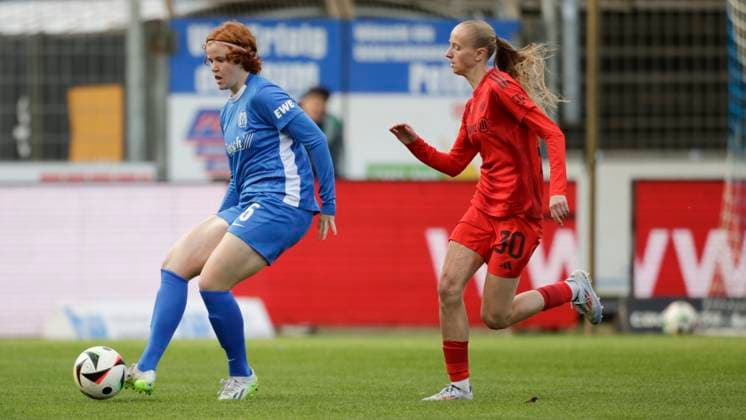 13.10.2024, Hänsch-Arena, Meppen, GER, 2. Frauen-Bundesliga: SV Meppen vs Bayern München II, Lena Maria Göppel (SV Meppen 5) DFL REGULATIONS PROHIBIT ANY USE OF PHOTOGRAPHS AS IMAGE SEQUENCES AND OR QUASI-VIDEO. Meppen Niedersachsen Deutschland Hänsch-Arena