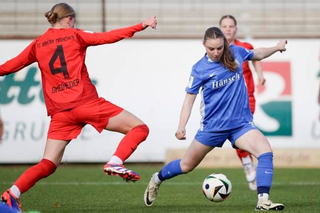 13.10.2024, Hänsch-Arena, Meppen, GER, 2. Frauen-Bundesliga: SV Meppen vs Bayern München II, Laura Bröring (SV Meppen 6) DFL REGULATIONS PROHIBIT ANY USE OF PHOTOGRAPHS AS IMAGE SEQUENCES AND OR QUASI-VIDEO. Meppen Niedersachsen Deutschland Hänsch-Arena