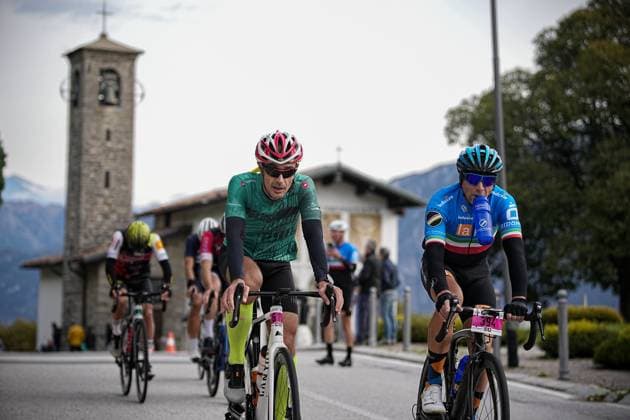Riders during the Gran Fondo ILombardia & x201c;Felice Gimondi& x201d; one day amatour race from Cant& xf9; to Cant& xf9; on October 13, 2024, Italy.  Copyright: xMarcoxAlpozzi xLaPressex