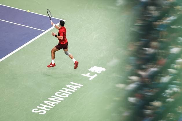 2024 Shanghai Rolex Masters Final Jannick Sanner plays with Novak Djokovic in the final of the 2024 Shanghai Rolex Masters in Shanghai, China, on October 13, 2024. Shanghai Shanghai China  Copyright: xCFOTOx originalFilename:cfoto-2024shan241014_npVZo.jpg