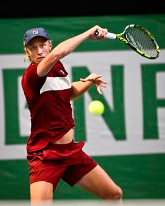 STOCKHOLM, SVERIGE 20241014 Leo Borg i par med Adam Heinonen som möter Gonzalo Escobar och Diego Hidalgo under inledningen av BNP Paribas Nordic Open pa Kungliga tennishallen i Stockholm. STOCKHOLM SVERIGE x10040x