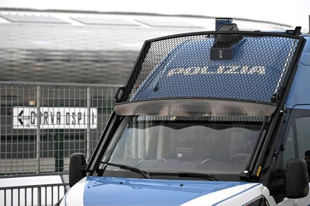 Db Udine 14 10 2024 - Nations League Italia-Israele foto Daniele Buffa Image nella foto: controlli Forze dell™ordine 