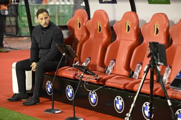 Belgium v France - UEFA Nations League 14 10 2024 BRUSSELS, BELGIUM - OCTOBER 14 : Tedesco Domenico head coach of Belgium during the UEFA Nations League tournament League A Phase Group A2 match between Belgium and France on October 14, 2024 in Brussels, Belgium, 14 10 2024 Brussels Belgium  Copyright: xNicoxVereeckenx
