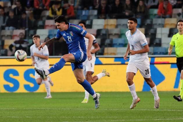 italian s alessandro bastoni during the Nations league soccer match between Italia and Israele at the Bluenergy Stadium in Udine, north east Italy - Monday, October 14,2024 - soccer  Copyright: xAndreaxBressanutti LaPressex