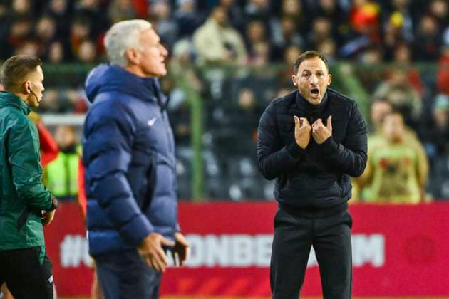 Belgium v France - UEFA Nations League 14 10 2024 BRUSSELS, BELGIUM - OCTOBER 14 : Tedesco Domenico head coach of Belgium in action during the UEFA Nations League tournament League A Phase Group A2 match between Belgium and France on October 14, 2024 in Brussels, Belgium, 14 10 2024 Brussels Belgium  Copyright: xVincentxKalutx