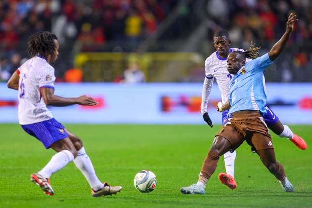 Belgium v France - UEFA Nations League 14 10 2024 BRUSSELS, BELGIUM - OCTOBER 14 : Doku Jeremy forward of Belgium in action during the UEFA Nations League tournament League A Phase Group A2 match between Belgium and France on October 14, 2024 in Brussels, Belgium, 14 10 2024 Brussels Belgium  Copyright: xTomasxSiskx