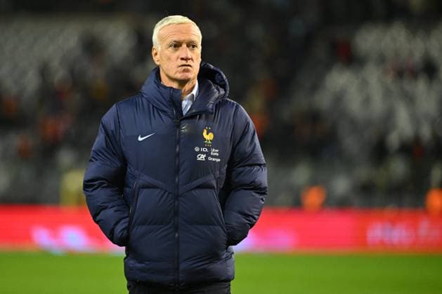 Belgium v France - UEFA Nations League 14 10 2024 BRUSSELS, BELGIUM - OCTOBER 14 : Deschamps Didier head coach of France after the game during the UEFA Nations League tournament League A Phase Group A2 match between Belgium and France on October 14, 2024 in Brussels, Belgium, 14 10 2024 Brussels Belgium  Copyright: xVincentxKalutx