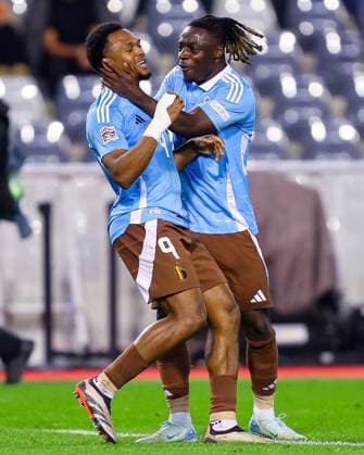 Belgium v France - UEFA Nations League 14 10 2024 BRUSSELS, BELGIUM - OCTOBER 14 : Openda Lois forward of Belgium celebrates with Doku Jeremy forward of Belgium after scoring a goal to make it 1-1 during the UEFA Nations League tournament League A Phase Group A2 match between Belgium and France on October 14, 2024 in Brussels, Belgium, 14 10 2024  Copyright: xTomasxSiskx