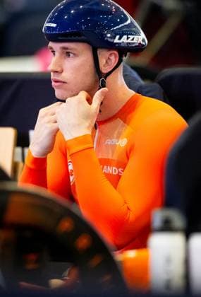 BALLERUP - Harrie Lavreysen during a training session prior to the World Track cycling, Rad, Radsport, Bahnrad, Bahn Championships at the Ballerup Super Arena. ANP IRIS VAN DEN BROEK xVIxANPxSportx xxANPxIVx 510950846 originalFilename: 510950846.jpg