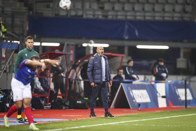 GERALD BATICLE, COACH (FRA) FOOTBALL : European Under-21 Championship 2025 Qualifying round. France vs Autriche - Stade Marcel Picot- Nancy 15 10 2024 ElyxandroCegarra Panoramic 