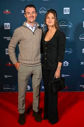 Kristallen Fiets 2024 KRUISEM, BELGIUM - OCTOBER 15 : Lampaert Yves And Astrid Demeulemeester pictured during the Kristallen Fiets award show. The award is a trophy that rewards the best male and female Belgian cyclist of the year. It is an initiative of the Flemish newspaper Het Laatste Nieuws. At NOA Outdoor Living on October 15, 2024 in Kruisem, Belgium, 15 10 2024 Kruisem Belgium  Copyright: xVincentxKalutx